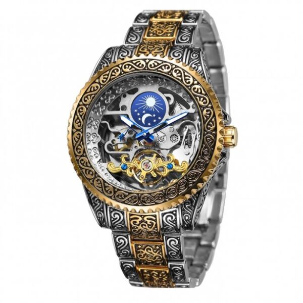 Часы Forsining Dubai Серебристый/Золотистый механические с автоподзаводом + отображение даты
Часы Forsining Dubai Серебристый/Золотистый механические с автоподзаводом + отображение даты