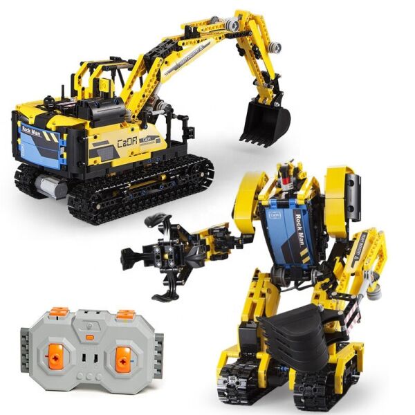 Конструктор 2 в 1 на радиоуправлении CaDa Экскаватор-ROCK MAN C51026W Желтый/Черный 930 деталей + пульт ДУ
Конструктор 2 в 1 на радиоуправлении CaDa Экскаватор-ROCK MAN C51026W Желтый/Черный 930 деталей + пульт ДУ
