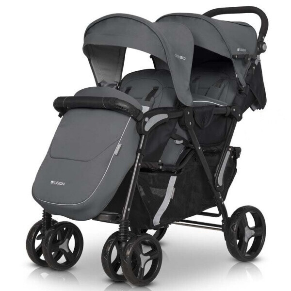 Коляска прогулочная для двойни EasyGo Fusion Duo 2021 Iron с корзиной и дождевиком + 2 чехла для ножек
Коляска прогулочная для двойни EasyGo Fusion Duo 2021 Iron с корзиной и дождевиком + 2 чехла для ножек