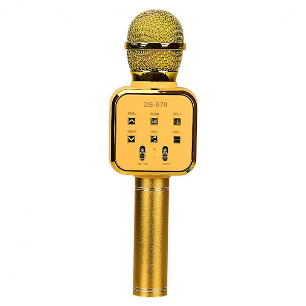 Микрофон караоке беспроводной Wster DS-878 Золотистый с FM радио / Bluetooth / динамиками / функция модуляции голоса 5 Вт
Микрофон караоке беспроводной Wster DS-878 Золотистый с FM радио / Bluetooth / динамиками / функция модуляции голоса 5 Вт