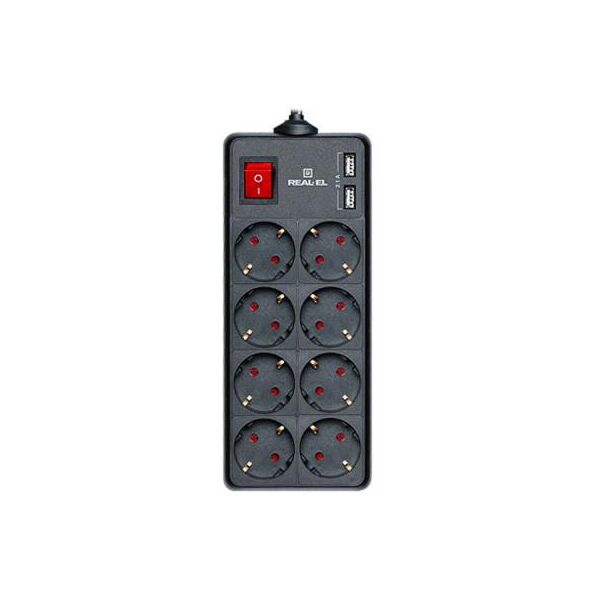 Сетевой фильтр питания REAL-EL REAL-EL RS-8 PROTECT USB, 3m, black (EL122300020). 46428
Сетевой фильтр питания REAL-EL REAL-EL RS-8 PROTECT USB, 3m, black (EL122300020). 46428