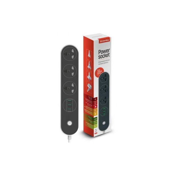 Сетевой фильтр питания Colorway CW-CHU33B, 3 розетки/3USB Black 1.8M (CW-CHU33B). 46434
Сетевой фильтр питания Colorway CW-CHU33B, 3 розетки/3USB Black 1.8M (CW-CHU33B). 46434