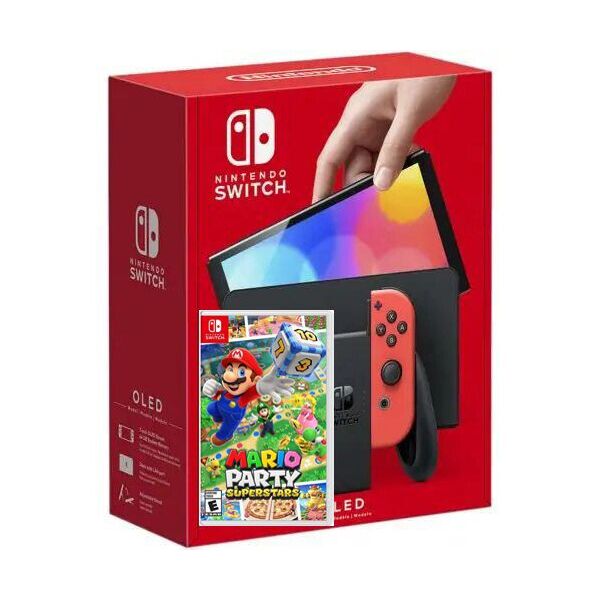 Nintendo Switch (OLED model) Neon Blue-Red + Игра Mario Party Superstars (русская версия)
Nintendo Switch (OLED model) Neon Blue-Red + Игра Mario Party Superstars (русская версия)