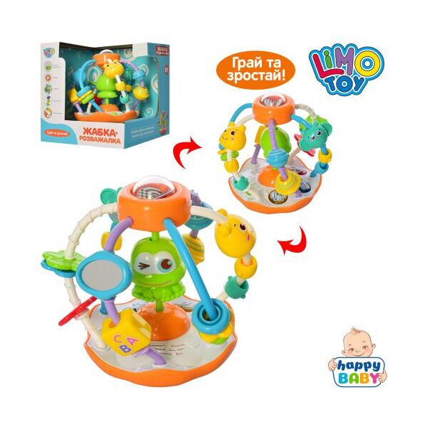 Игра развивающая "Жабка розважалка" 16см LIMO TOY, лабиринт, муз, звуки животных, свет, бат., в кор. 20*20*17см (24шт)
Игра развивающая "Жабка розважалка" 16см LIMO TOY, лабиринт, муз, звуки животных, свет, бат., в кор. 20*20*17см (24шт)