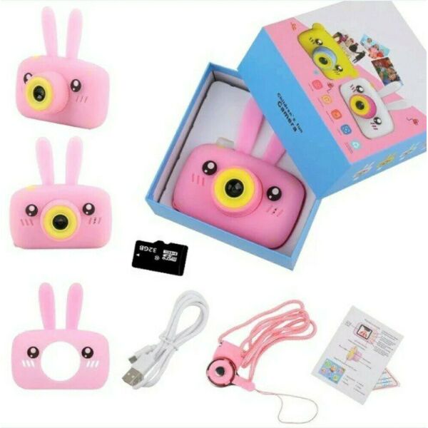 Детская цифровая камера Smart Kids Camera Full HD фотоаппарат до 50-и снимков со встроенными играми и силиконовым чехлом в виде зайца Rose (2755)
Детская цифровая камера Smart Kids Camera Full HD фотоаппарат до 50-и снимков со встроенными играми и силиконовым чехлом в виде зайца Rose (2755)