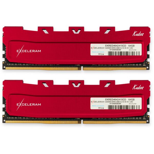 Модуль памяти для компьютера DDR4 64GB (2x32GB) 2400 MHz Red Kudos eXceleram (EKRED4642415CD)
Модуль памяти для компьютера DDR4 64GB (2x32GB) 2400 MHz Red Kudos eXceleram (EKRED4642415CD)