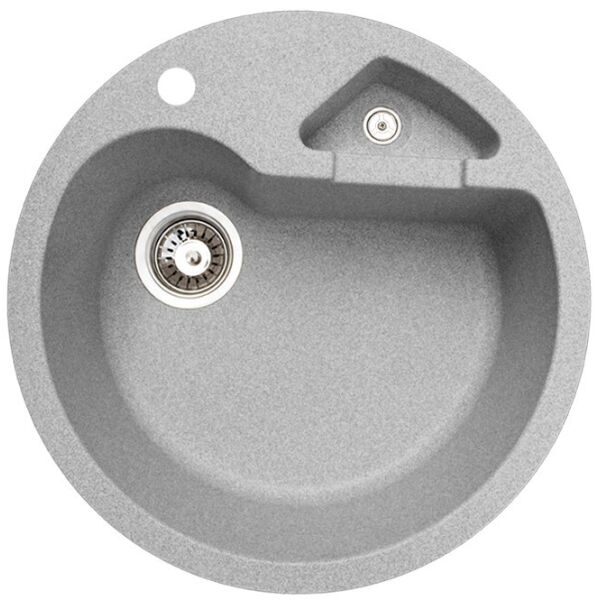 Каменная кухонная мойка Akvatika серая с левосторонним отверстием, круглая гранитная мойка для кухни серого цвета из искусственного камня Akvatika (о-751114006)
Каменная кухонная мойка Akvatika серая с левосторонним отверстием, круглая гранитная мойка для кухни серого цвета из искусственного камня Akvatika (о-751114006)