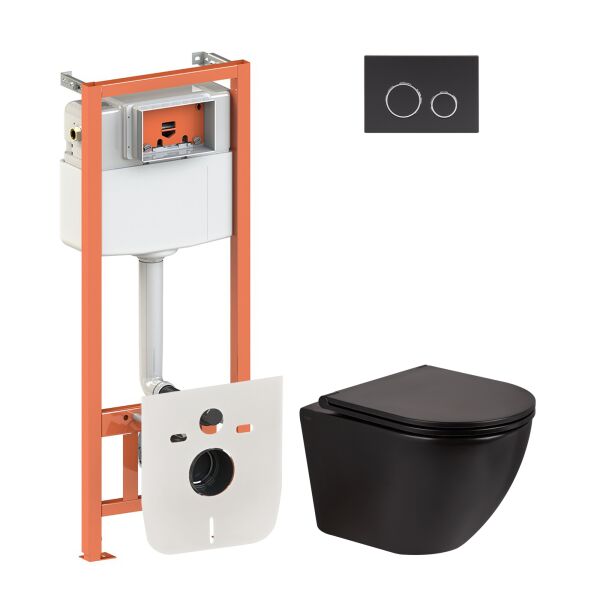 Набор Qtap инсталляция 4 в 1 с панелью смыва Nest (QT0133M425 + QT0111M11V1146MB) + унитаз с сиденьем Robin QT1333046ERMB
Набор Qtap инсталляция 4 в 1 с панелью смыва Nest (QT0133M425 + QT0111M11V1146MB) + унитаз с сиденьем Robin QT1333046ERMB