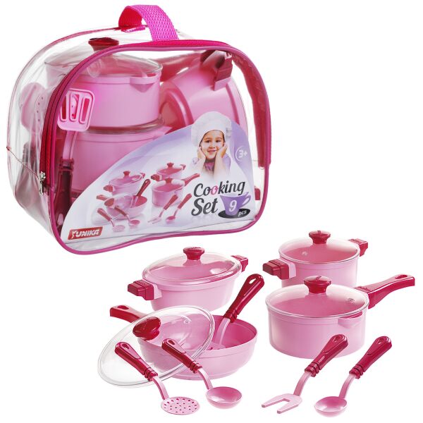Набор посуды "Cooking Set", 9 предметов, розовый, в сумке 22*16*2см, ТМ Юника, Украина (20шт)
Набор посуды "Cooking Set", 9 предметов, розовый, в сумке 22*16*2см, ТМ Юника, Украина (20шт)