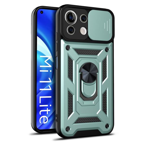 Чехол накладка для Xiaomi Mi 11 Lite противоударный с кольцом подставкой, защитной шторкой для камеры, Зеленый
Чехол накладка для Xiaomi Mi 11 Lite противоударный с кольцом подставкой, защитной шторкой для камеры, Зеленый