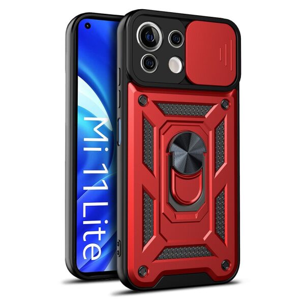 Чехол накладка для Xiaomi 11 Lite 5G NE противоударный с кольцом подставкой, защитной шторкой, Красный
Чехол накладка для Xiaomi 11 Lite 5G NE противоударный с кольцом подставкой, защитной шторкой, Красный