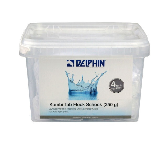 Delphin комби-флок-шок 2,5 кг (табл. 200 гр). Немецкий хлор для обеззараживания воды в бассейне
Delphin комби-флок-шок 2,5 кг (табл. 200 гр). Немецкий хлор для обеззараживания воды в бассейне