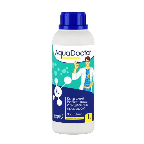 AquaDoctor FL Коагулянт жидкий 1 литр. Флокулянт против мутности и для осветления воды бассейна
AquaDoctor FL Коагулянт жидкий 1 литр. Флокулянт против мутности и для осветления воды бассейна