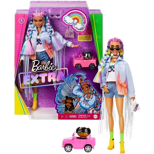 Кукла Barbie Extra Doll #5 Барби Экстра с радужными косичками в джинсовой куртке (GRN29)
Кукла Barbie Extra Doll #5 Барби Экстра с радужными косичками в джинсовой куртке (GRN29)