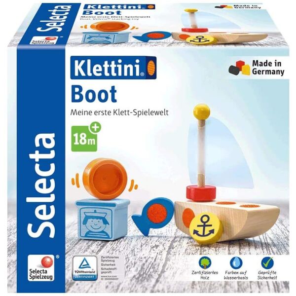 Деревянная развивающая игрушка для малышей Selecta Klettini Boot Лодка на липучки (62078)
Деревянная развивающая игрушка для малышей Selecta Klettini Boot Лодка на липучки (62078)
