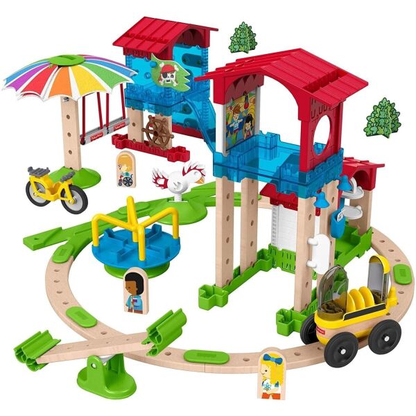 Деревянный конструктор Fisher-Price Wonder Makers Slide & Ride Schoolyard Школьный двор 75 деталей (GGV82)
Деревянный конструктор Fisher-Price Wonder Makers Slide & Ride Schoolyard Школьный двор 75 деталей (GGV82)