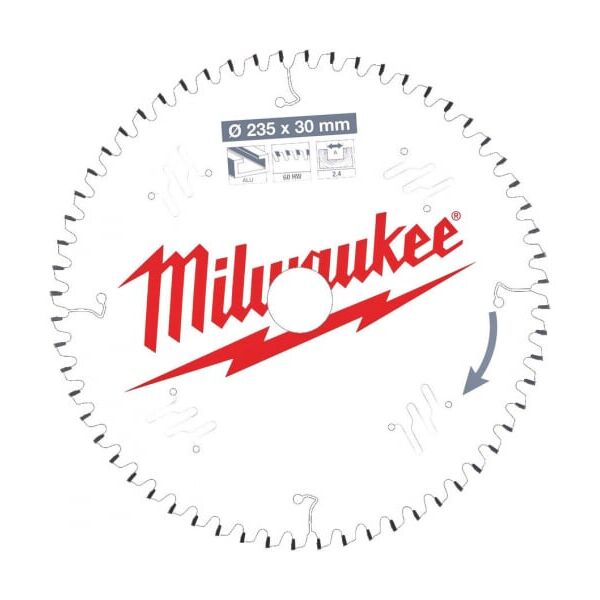 Диск пильный по алюминию (235x30x2.4 мм; 60Z) для торцовочной пилы Milwaukee 4932471309
Диск пильный по алюминию (235x30x2.4 мм; 60Z) для торцовочной пилы Milwaukee 4932471309