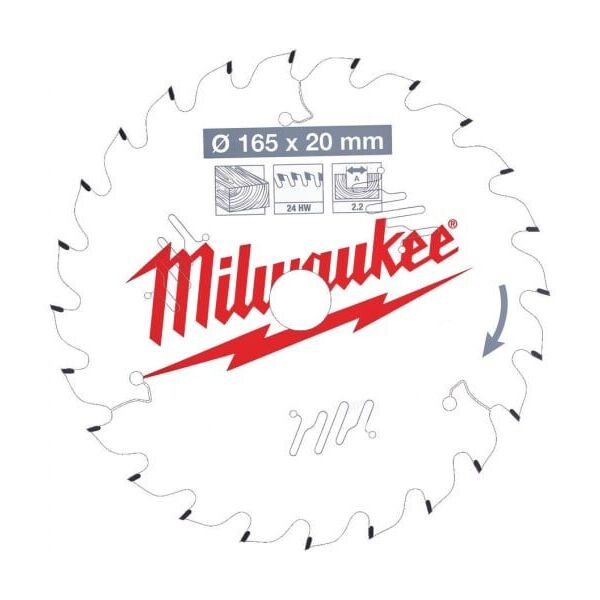 Диск пильный по дереву (165x15.87x1.6 мм; 40Z) для циркулярной пилы Milwaukee 4932471312
Диск пильный по дереву (165x15.87x1.6 мм; 40Z) для циркулярной пилы Milwaukee 4932471312