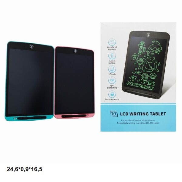 Планшет для рисования LCD Writing Tablet 10'' цветной, 7 цветов, в корр. 24,6*0,9*16,5см (100)
Планшет для рисования LCD Writing Tablet 10'' цветной, 7 цветов, в корр. 24,6*0,9*16,5см (100)