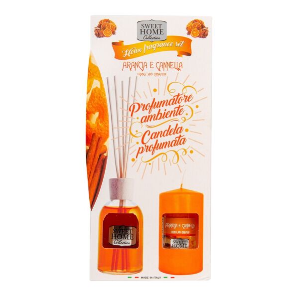 Набор подарочный Sweet Home ароматизатор для дома ORANGE & CINNAMON 100 мл + свеча 135 г
Набор подарочный Sweet Home ароматизатор для дома ORANGE & CINNAMON 100 мл + свеча 135 г