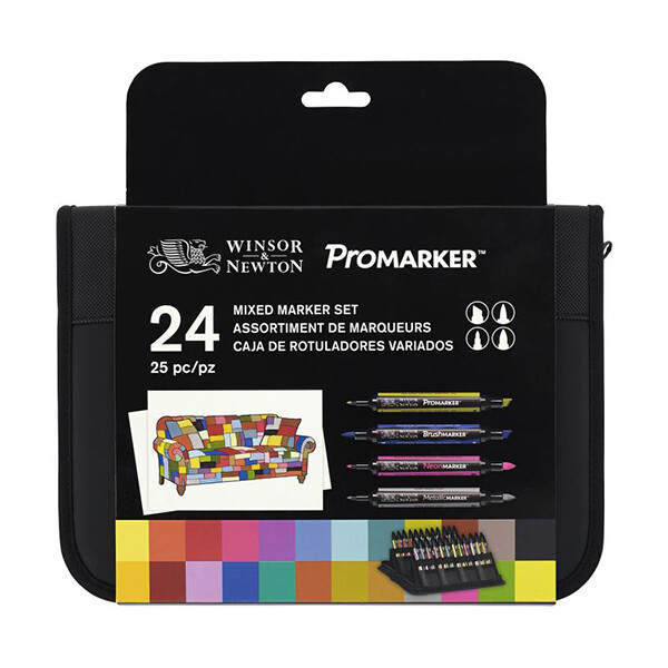 Набор двухсторонних маркеров Winsor Newton Mixed Marker Set 24 цвета + сумка пенал (290037)
Набор двухсторонних маркеров Winsor Newton Mixed Marker Set 24 цвета + сумка пенал (290037)