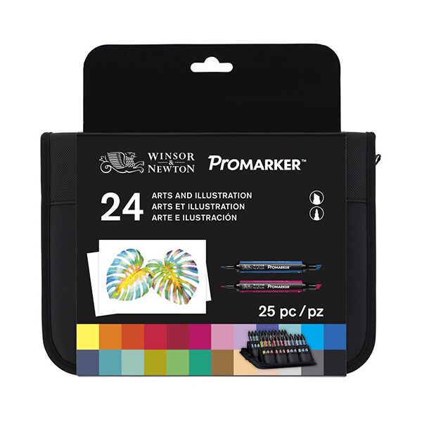 Набор двухсторонних маркеров Winsor Newton Promarker Arts Illustration 24 цвета + сумка пенал (290078)
Набор двухсторонних маркеров Winsor Newton Promarker Arts Illustration 24 цвета + сумка пенал (290078)