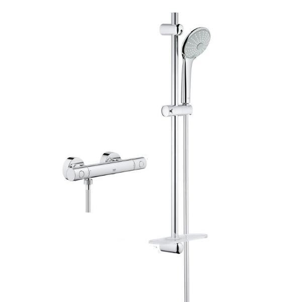 Смеситель-термостат для душа Grohe Grohtherm 1000 Cosmopolitan M, с душевым гарнитуром
Смеситель-термостат для душа Grohe Grohtherm 1000 Cosmopolitan M, с душевым гарнитуром