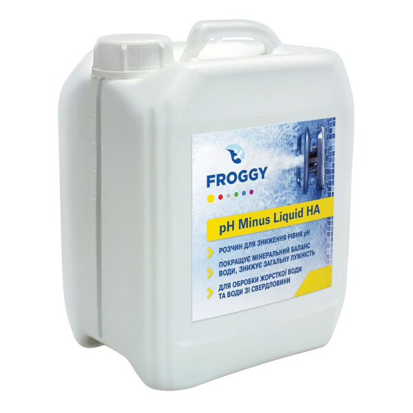 Жидкость для понижения уровня pH Froggy "pH-minus Liquid HA" 20 л (соляная кислота 10%)
Жидкость для понижения уровня pH Froggy "pH-minus Liquid HA" 20 л (соляная кислота 10%)