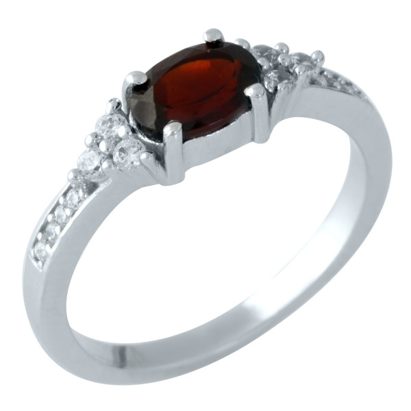 Кольцо из серебра с гранатом и куб. циркониями, размер 17 (1663968) 
Кольцо из серебра с гранатом и куб. циркониями, размер 17 (1663968)