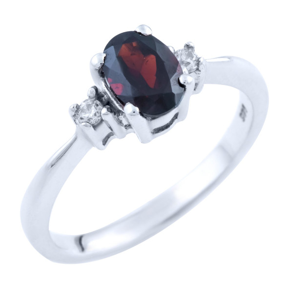 Кольцо из серебра с гранатом и куб. циркониями, размер 17 (1672102) 
Кольцо из серебра с гранатом и куб. циркониями, размер 17 (1672102)