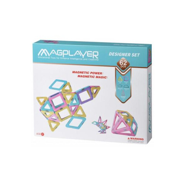 Конструктор Magplayer магнитный набор 62 эл (MPH2-62)
Конструктор Magplayer магнитный набор 62 эл (MPH2-62)