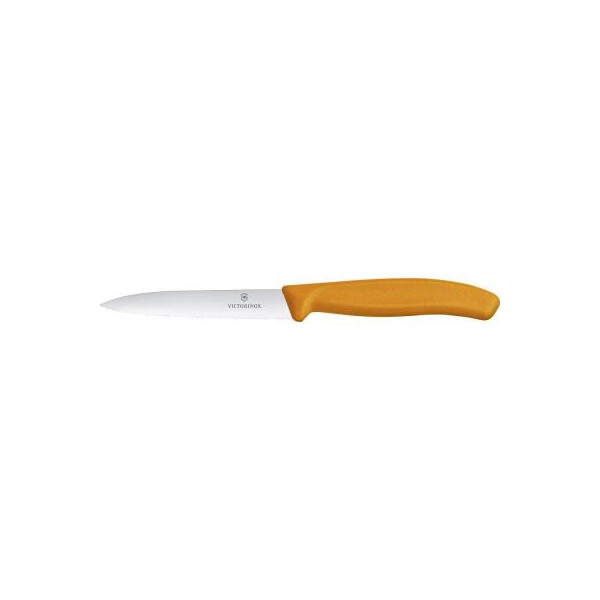 Кухонный нож Victorinox SwissClassic для нарезки 10 см, волнистое лезвие, оранжевый (6.7736.L9)
Кухонный нож Victorinox SwissClassic для нарезки 10 см, волнистое лезвие, оранжевый (6.7736.L9)