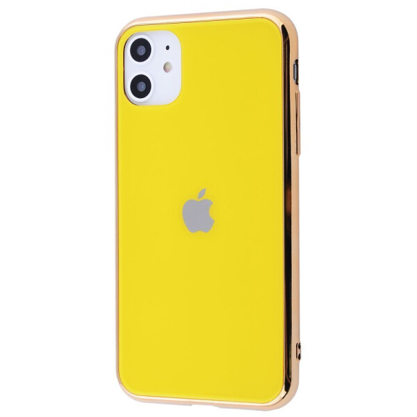 Чехол-накладка Glass iPhone case iPhone 11 yellow