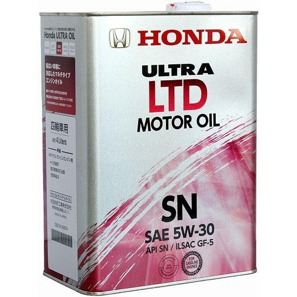 Масло моторное Honda Ultra LTD 5W-30 4 л (821899974) 
Масло моторное Honda Ultra LTD 5W-30 4 л (821899974)