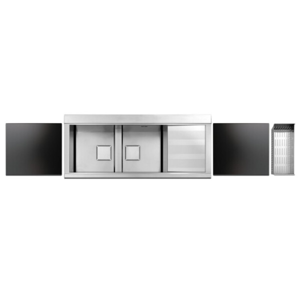 Стальная мойка, двойная, прямоугольная Apell Sinphonia PD1162IRKITB 1160х500 RIGHT две стеклянные поверхности, черная (35672)
Стальная мойка, двойная, прямоугольная Apell Sinphonia PD1162IRKITB 1160х500 RIGHT две стеклянные поверхности, черная (35672)