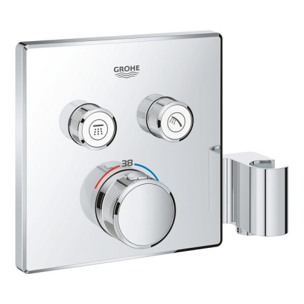 Смеситель термостатический для душа внешняя часть GROHE Grohtherm SmartControl на 2 выхода с держателем Grohe Grohtherm SmartControl 29125000 хром (55927)
Смеситель термостатический для душа внешняя часть GROHE Grohtherm SmartControl на 2 выхода с держателем Grohe Grohtherm SmartControl 29125000 хром (55927)