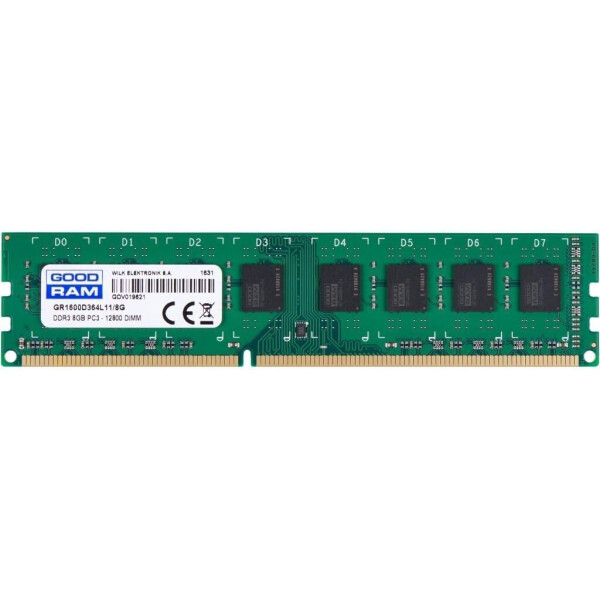 Оперативная память DDR3 8GB 1600 MHz GOODRAM (GR1600D364L11/8G)
Оперативная память DDR3 8GB 1600 MHz GOODRAM (GR1600D364L11/8G)