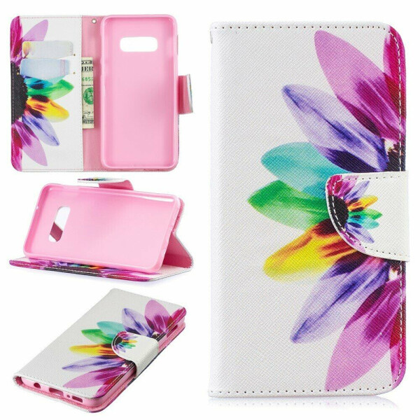 Чехол-книжка Deexe Color Wallet для Samsung Galaxy S10e (G970) - Petals Pattern