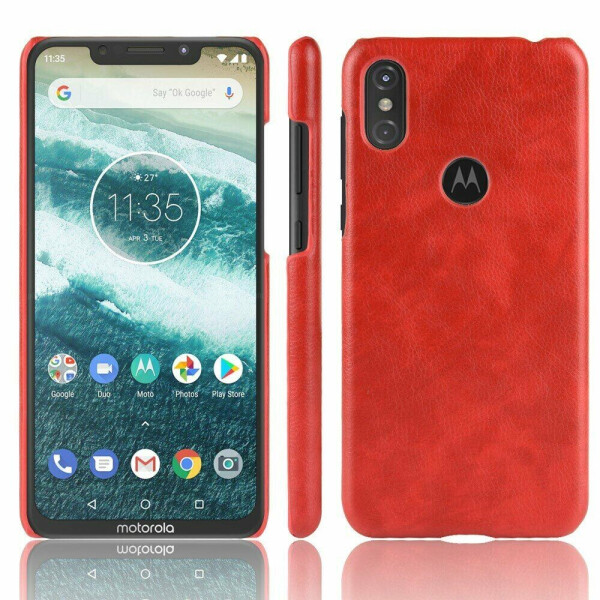 Защитный чехол Deexe Leather Back Cover для Motorola One (XT1941-4) - Red