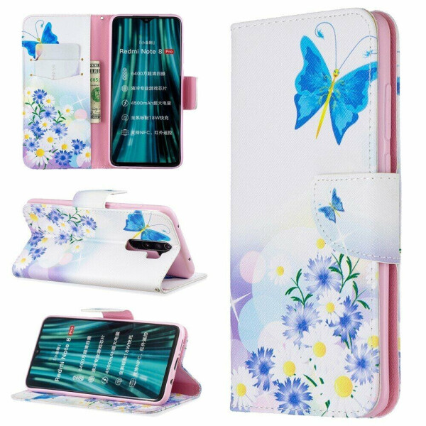 Чехол-книжка Deexe Color Wallet для Xiaomi Redmi Note 8 Pro - Blue Butterfly and Flowers 
Чехол-книжка Deexe Color Wallet для Xiaomi Redmi Note 8 Pro - Blue Butterfly and Flowers