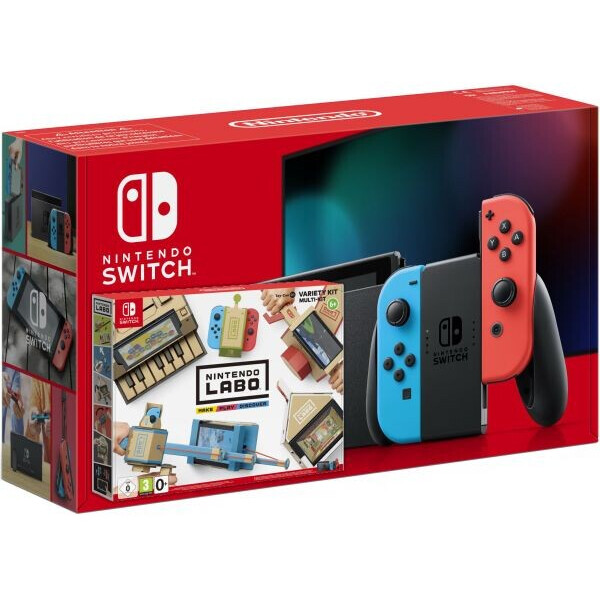 Игровая консоль Nintendo Switch Neon Blue-Red (Обновлённая версия) + Nintendo Labo: Variety Kit
Игровая консоль Nintendo Switch Neon Blue-Red (Обновлённая версия) + Nintendo Labo: Variety Kit