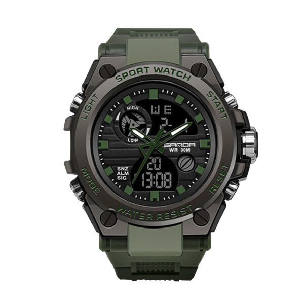 Часы наручные мужские SANDA 739 Green с двойным дисплеем спортивные кварцевые влагозащищенные
Часы наручные мужские SANDA 739 Green с двойным дисплеем спортивные кварцевые влагозащищенные
