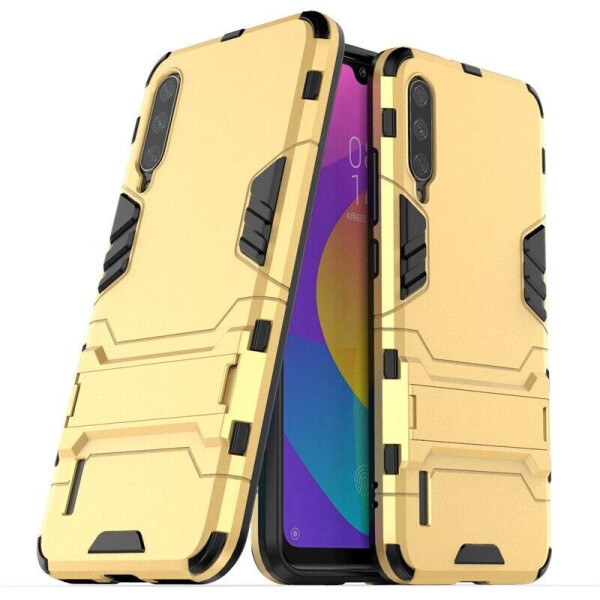 Чехол Hybrid case для Xiaomi Mi A3 (Mi CC9e) бампер с подставкой золотой 
Чехол Hybrid case для Xiaomi Mi A3 (Mi CC9e) бампер с подставкой золотой