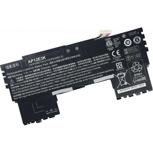 Аккумулятор для ноутбука Acer Acer AP12E3K Aspire S7-191 3790mAh (28Wh) 4cell 7.4V Li-ion (A47043)
Аккумулятор для ноутбука Acer Acer AP12E3K Aspire S7-191 3790mAh (28Wh) 4cell 7.4V Li-ion (A47043)
