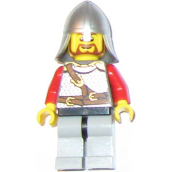 LEGO Castle Kingdoms - Lion Knight Scale Mail with Chest Strap and Belt, Helmet with Neck Protector, Brown Beard Rounded (cas450)
LEGO Castle Kingdoms - Lion Knight Scale Mail with Chest Strap and Belt, Helmet with Neck Protector, Brown Beard Rounded (cas450)