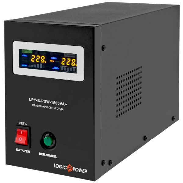 ИБП с правильной синусоидой LogicPower LPY-B-PSW-1500VA+ (1050W) 10A/15A 24V для котлов и аварийного освещения
ИБП с правильной синусоидой LogicPower LPY-B-PSW-1500VA+ (1050W) 10A/15A 24V для котлов и аварийного освещения