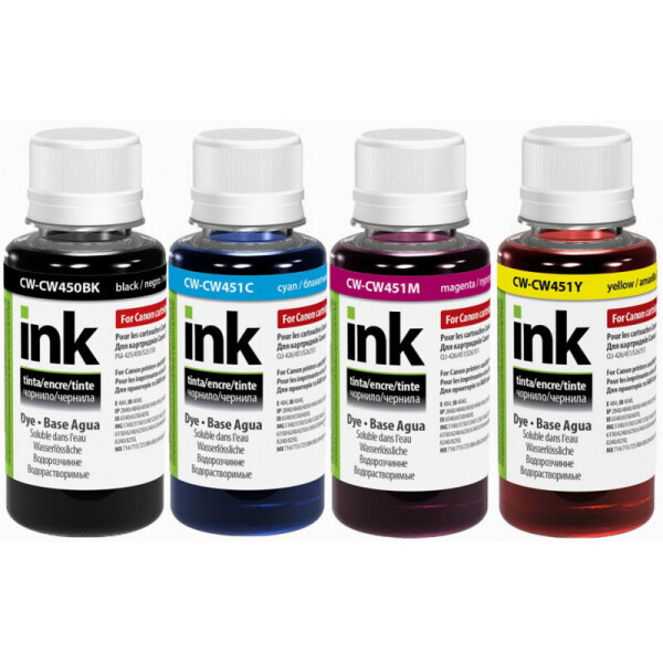 Комплект чернил ColorWay (CW-CW450/CW451SET01) для Canon CW450 BK/C/M/Y Dye-based 4 x 100 ml
Комплект чернил ColorWay (CW-CW450/CW451SET01) для Canon CW450 BK/C/M/Y Dye-based 4 x 100 ml