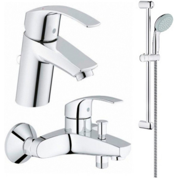 Набор смесителей Grohe Eurosmart и душевая стойка (33265002+33300002+27926000), 123238S
Набор смесителей Grohe Eurosmart и душевая стойка (33265002+33300002+27926000), 123238S