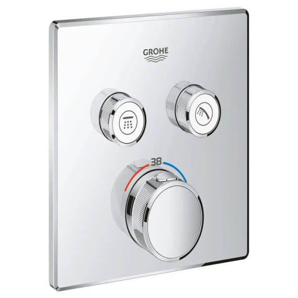 Внешняя часть термостатического смесителя на 2 выхода Grohe Grohtherm SmartControl 29124000
Внешняя часть термостатического смесителя на 2 выхода Grohe Grohtherm SmartControl 29124000