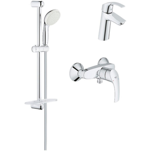 Набор смесителей для ванной комнаты 3 в 1 Grohe Eurosmart (23324001+33555002+27926001), 123244M
Набор смесителей для ванной комнаты 3 в 1 Grohe Eurosmart (23324001+33555002+27926001), 123244M